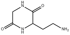 2,5-Piperazinedione,  3-(2-aminoethyl)- Struktur