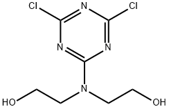 2,2'-[(4,6-dichloro-1,3,5-triazin-2-yl)imino]bisethanol  Struktur