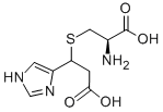 S-(2-carboxy-1-(1H-imidazol-4-yl) ethyl)cysteine Struktur