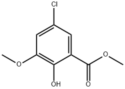 Methyl 5-chloro-2-hydroxy-3-Methoxybenzoate Struktur