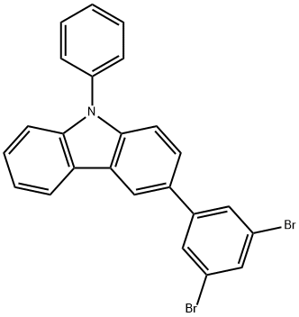 9H-Carbazole, 3-(3,5-dibroMophenyl)-9-phenyl- Struktur