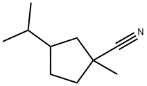 Cyclopentanecarbonitrile, 1-methyl-3-(1-methylethyl)- (9CI) Struktur