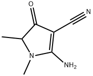 1H-Pyrrole-3-carbonitrile,  2-amino-4,5-dihydro-1,5-dimethyl-4-oxo- Struktur