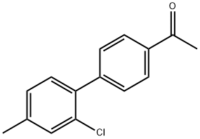 1-[4-(2-Chloro-4-methylphenyl)phenyl]ethanone Struktur