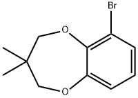 6-bromo-3,3-dimethyl-3,4-dihydro-2H-benzo[b][1,4]dioxepine Struktur