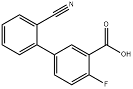 5-(2-Cyanophenyl)-2-fluorobenzoic acid Struktur