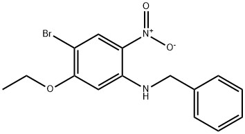 N-Benzyl-4-bromo-5-ethoxy-2-nitroaniline Struktur