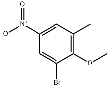 1-Bromo-2-methoxy-3-methyl-5-nitrobenzene Struktur