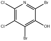 2,4-Dibromo-3-hydroxy-5,6-dichloropyridine Struktur