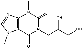 1-(2,3-dihydroxypropyl)-3,7-dihydro-3,7-dimethyl-1H-purine-2,6-dione Struktur