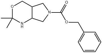 6-Cbz-2,2-diMethylhexahydropyrrolo[3,4-d]-1,3-oxazine Struktur