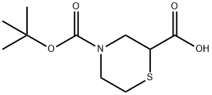 THIOMORPHOLINE-2,4-DICARBOXYLIC ACID 4-TERT-BUTYL ESTER
 Struktur