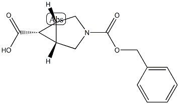 endo-3-Cbz-3-azabicyclo[3.1.0]-hexane-6-carboxylic acid Struktur