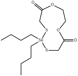 8,8-dibutyl-1,4-dioxa-7,9-dithia-8-stannacycloundecane-5,11-dione Struktur