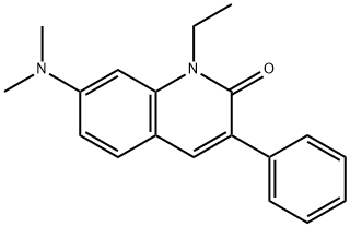 7-(dimethylamino)-1-ethyl-3-phenyl-2-quinolone  Struktur