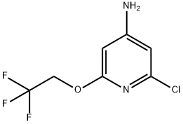 2-chloro-6-(2,2,2-trifluoroethoxy)pyridin-4-amine Struktur