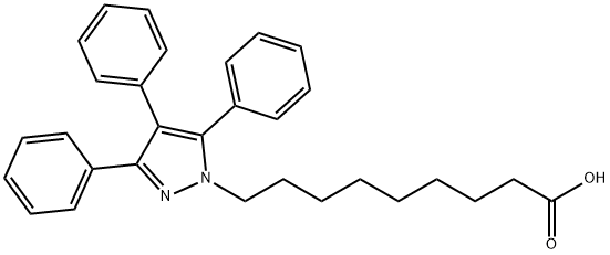 3,4,5-triphenyl-1H-pyrazole-1-nonanoic acid Struktur