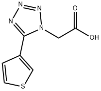 (5-(3-thienyl)tetrazol-1-yl)acetic acid Struktur