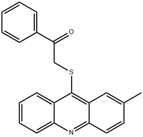 2-(2-methylacridin-9-yl)sulfanyl-1-phenyl-ethanone Struktur