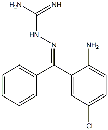 2-amino-5-chlorobenzophenoneamidinohydrazone Struktur