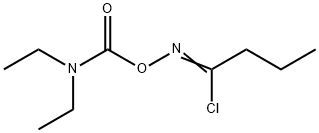 (1-chlorobutylideneamino) N,N-diethylcarbamate Struktur