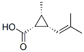 Cyclopropanecarboxylic acid, 2-methyl-3-(2-methyl-1-propenyl)-, (1alpha,2alpha,3alpha)- (9CI) Struktur