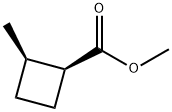 Cyclobutanecarboxylic acid, 2-methyl-, methyl ester, (1S,2R)- (9CI) Struktur