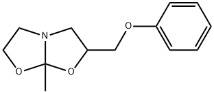 5-Methyl-3-phenoxymethyl-1-aza-4,6-dioxabicyclo[3.3.0]octane Struktur