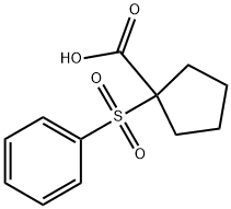 1-(PHENYLSULFONYL)CYCLOPENTANECARBOXYLIC ACID Struktur