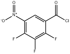 2,3,4-trifluoro-5-nitrobenzoyl chloride Struktur