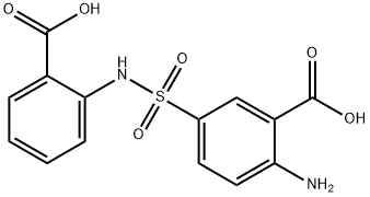 2-amino-5-[[(2-carboxyphenyl)amino]sulphonyl]benzoic acid Struktur