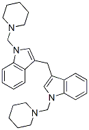 3,3'-Methylenebis[1-(1-piperidinylmethyl)-1H-indole] Struktur