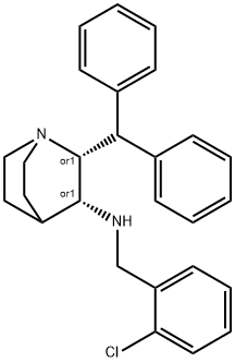 3-(2-chlorobenzylamino)-2-benzhydrylquinuclidine Struktur