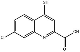 7-CHLORO-4-MERCAPTOQUINOLINE-2-CARBOXYLIC ACID HCL Struktur