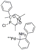 Chloro[(1,3,5,7-tetramethyl-5-phenyl-2,4,8-trioxa-6-phosphaadamantane)-2-(2-aminobiphenyl)]palladium(II) Struktur