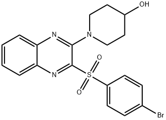 1-[3-[(4-BroMophenyl)sulfonyl]-2-quinoxalinyl]-4-piperidinol Struktur