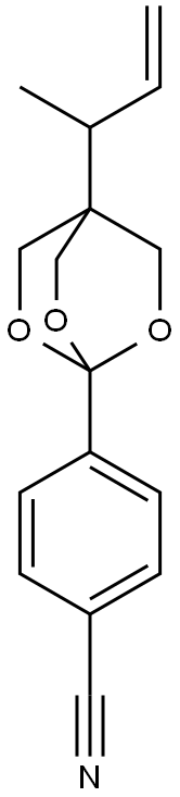 1-(4-cyanophenyl)-4-(1-methylprop-2-enyl)-2,6,7-trioxabicyclo(2.2.2)octane Struktur