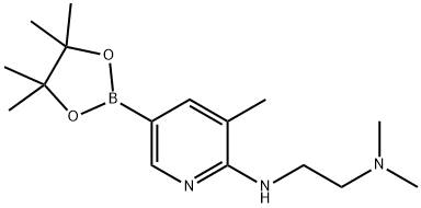 N1,N1-diMethyl-N2-(3-Methyl-5-(4,4,5,5-tetraMethyl-1,3,2-dioxaborolan-2-yl)pyridin-2-yl)ethane-1,2-diaMine Struktur