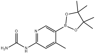 1-(4-Methyl-5-(4,4,5,5-tetraMethyl-1,3,2-dioxaborolan-2-yl)pyridin-2-yl)urea Struktur