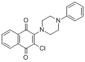 2-CHLORO-3-(4-PHENYLPIPERAZINO)NAPHTHOQUINONE Struktur