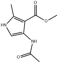 1H-Pyrrole-3-carboxylicacid,4-(acetylamino)-2-methyl-,methylester(9CI) Struktur