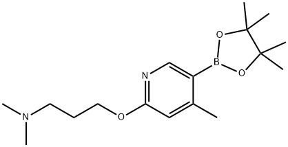 N,N-diMethyl-3-((4-Methyl-5-(4,4,5,5-tetraMethyl-1,3,2-dioxaborolan-2-yl)pyridin-2-yl)oxy)propan-1-aMine Struktur