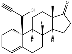 19-ethynyl-19-hydroxyandrost-4-en-17-one Struktur