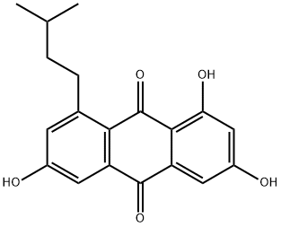 1,3,6-trihydroxy-8-(3-methylbutyl)anthraquinone Struktur