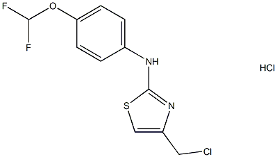 4-(Chloromethyl)-N-[4-(difluoromethoxy)phenyl]-1,3-thiazol-2-amine hydrochloride Struktur