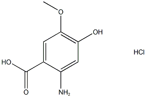 2-amino-4-hydroxy-5-methoxybenzoic acid hydrochloride Struktur