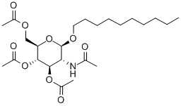 DECYL 2-ACETAMIDO-3,4,6-TRI-O-ACETYL-2-DEOXY-BETA-D-GLUCOPYRANOSIDE Struktur