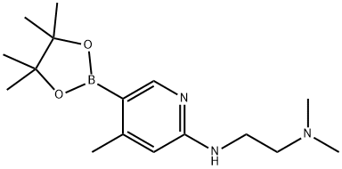 N1,N1-diMethyl-N2-(4-Methyl-5-(4,4,5,5-tetraMethyl-1,3,2-dioxaborolan-2-yl)pyridin-2-yl)ethane-1,2-diaMine Struktur