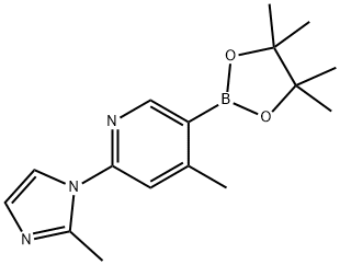 4-Methyl-2-(2-Methyl-1H-iMidazol-1-yl)-5-(4,4,5,5-tetraMethyl-1,3,2-dioxaborolan-2-yl)pyridine Struktur