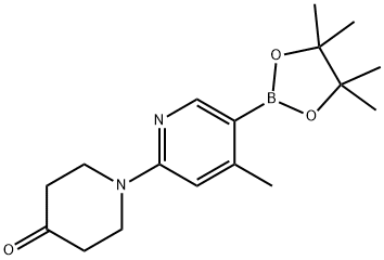 1-(4-Methyl-5-(4,4,5,5-tetraMethyl-1,3,2-dioxaborolan-2-yl)pyridin-2-yl)piperidin-4-one Struktur